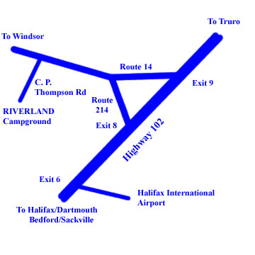 Riverland Campground and R.V. Park Map